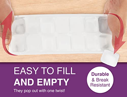 Arrow Home Products AHICT -3 Plastic Ice Cube Trays For Freezer, 3 Pack - Made In The Usa, Bpa Free Plastic - 14 Classic-Size Ice Cubes Per Tray With Easy-Release Design - Stackable thumb #4