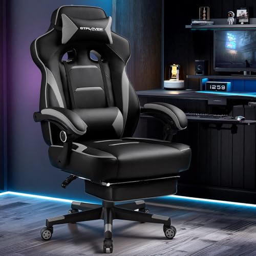 GTPLAYER Gaming Chair with Footrest, Big and Tall Computer Game