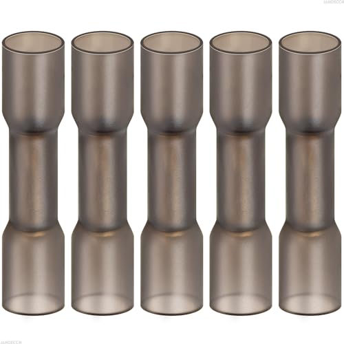 Conectores termorretráctiles 14-12 AWG impermeables negros para cables de barco paquete de 100