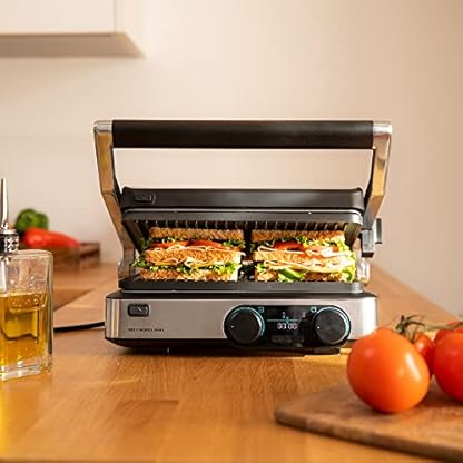 Cecotec Elektrischer Tischgrill Rock'nGrill Dual 2000 W, Temperaturregelung auf jeder Platte unabhängig voneinander, abnehmbare und antihaftbeschichtete Platten, 180º zu öffnen – Bild 3