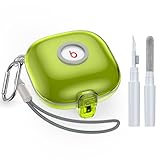 Secure Lock - Funda amarilla transparente compatible con Beats Fit Pro, silicona + PC para Beats Fit Pro con kit de limpieza, llavero/accesorios de cordón, protector completo Beat Fit Pro auriculares