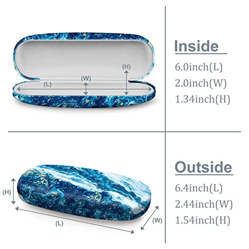 Image of FINTIE Hard Shell Eyeglasses Case, Portable Protective Glasses Cover Eyeglass Holder Box with Cleaning Cloth for Men Women