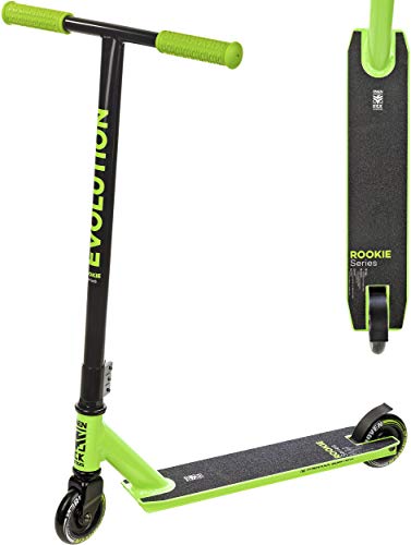RAVEN Scooter Stunt Tricks Roller Kickscooter für Kinder Jugendliche |100mm PU Räder | ABEC-9 Kugellager (Rookie Lime, 100mm)