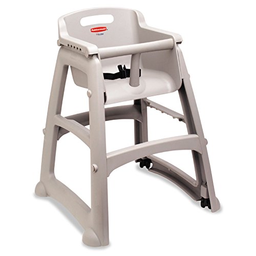 Image of Rubbermaid Commercial Products Sturdy High Chair for Child /Baby /Toddler, Unassembled, Platinum, Fits Under Table for Child /Baby /Toddler Seating