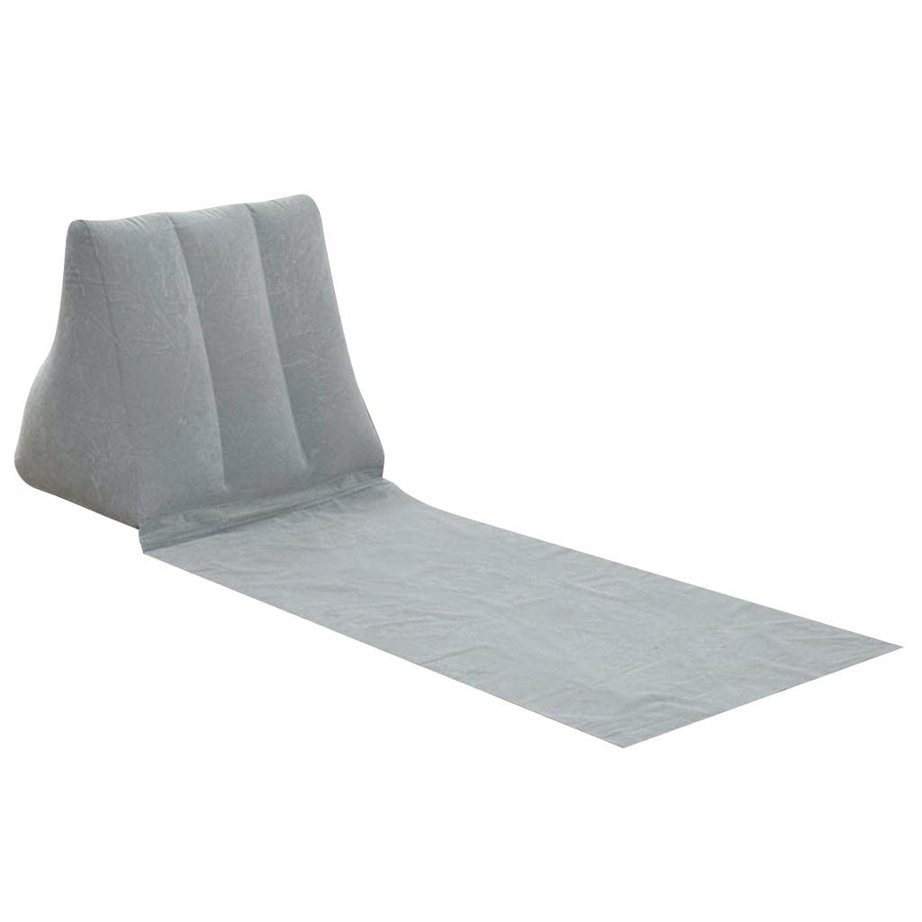 Enakshi® Inflating Beach Camping Lounger Back Pillow Cushion Chair Air Bed Gray|Sporting Goods | Outdoor Sports | Camping & Hiking | Camping Furniture-image-18