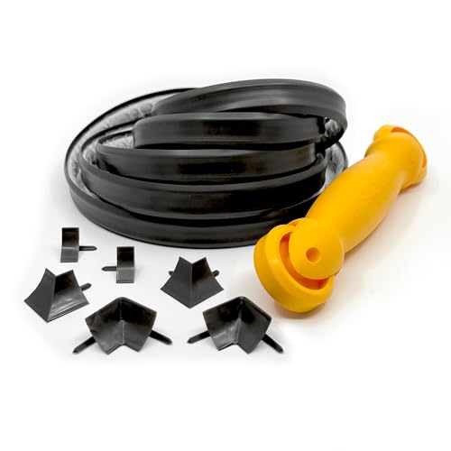 Image of InstaTrim Flexible, Self-Adhesive Caulk Complete Kit, 3 /4 inch x 10', Black | Flexible Water Resistant Peel & Stick Caulk Strip for Bathroom, Bathtub, Kitchen, Floors & Walls, DIY Easy Installation