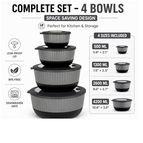 Set de 8 Tazones Fizu Home con Tapa, 4200ml miniatura 4