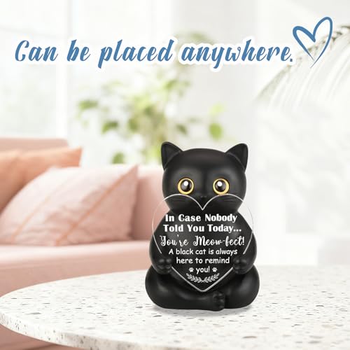 Estatua de Resina Gato Negro Afirmativo miniatura 3