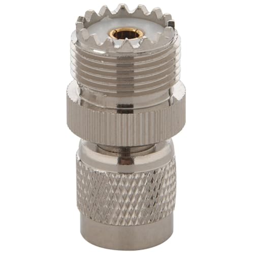 Adaptador TNC Macho a PL259 UHF Hembra en Pack de 10 Unidades Plateado 6