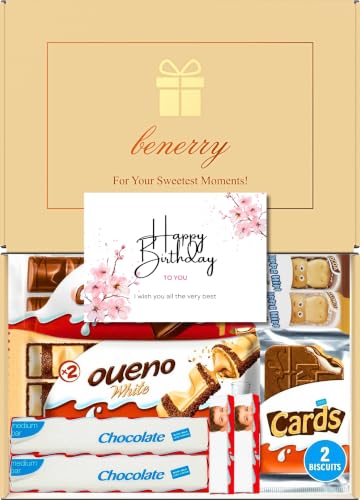 Benerry Milk Chocolate Gift Box Bueno Happy Hippo & Cards Birthday Letterbox Hamper