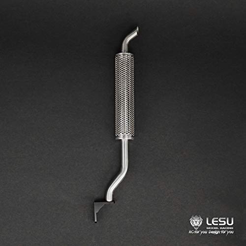 wheelfun LESU Metal Smoke Exhaust Pipe Vent A For 1/14 Rc Tractor Truck Car Model