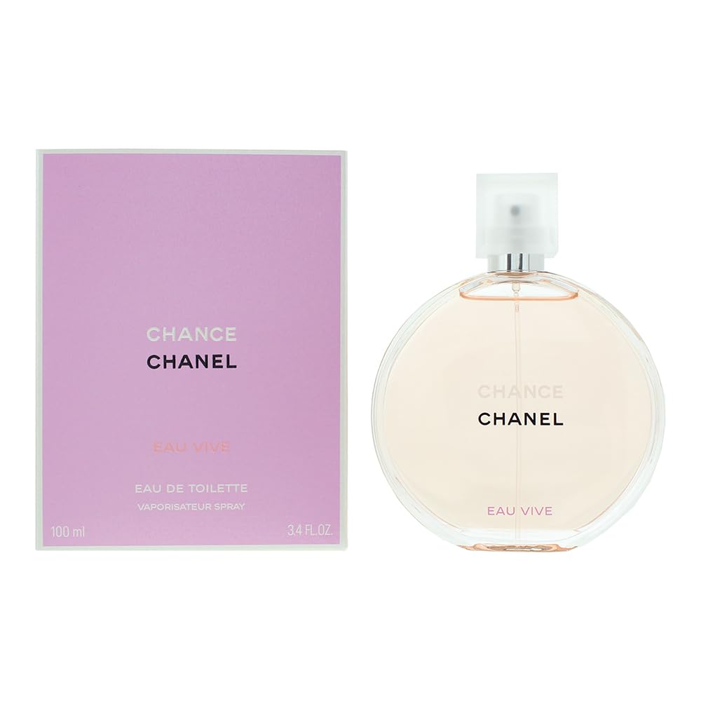 Chanel Chance Eau Vive Eau de Toilette Spray para Mujeres, 3.4 Onzas