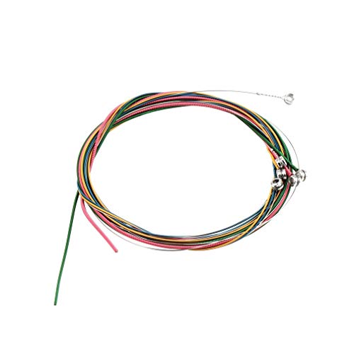 CandyT Jeu de Cordes de Guitare en Alliage de cuivre Ferme coloré Arc-en-Ciel Pratique Durable pour équipement de… - Les Beatles, Paul McCartney, John Lennon, RIngo Starr, George Harrison CandyT Jeu de Cordes de Guitare en Alliage de cuivre Ferme coloré Arc-en-Ciel Pratique Durable pour équipement de…