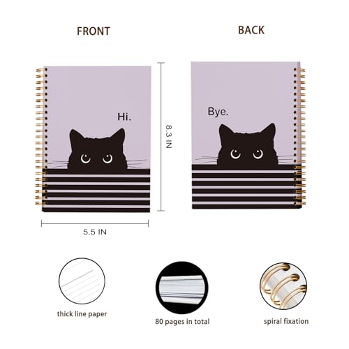 Carnet de notes amusant avec chat OXW pour le bureau et l'écriture quotidienne - 4