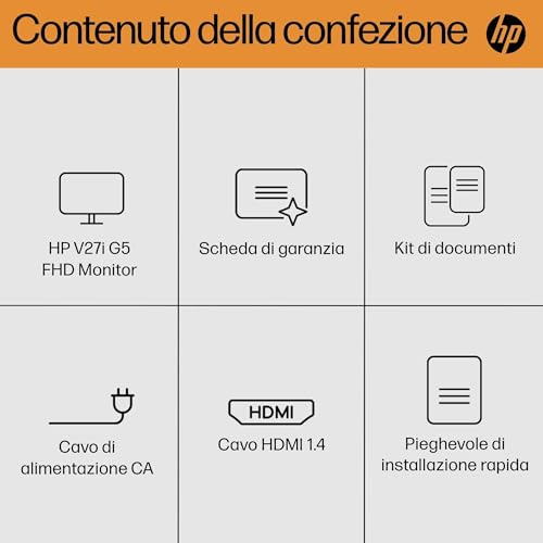 HP V27i G5 Monitor PC 68,6 cm (27") 1920 x 1080 Pixel Full HD Nero - 8