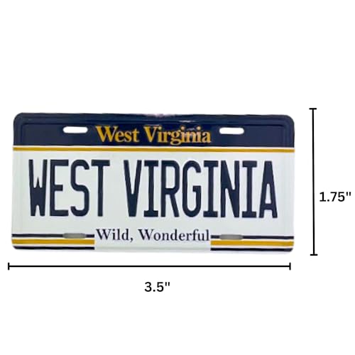 Imán decorativo placa West Virginia 3.5x1.75 pulg miniatura 4