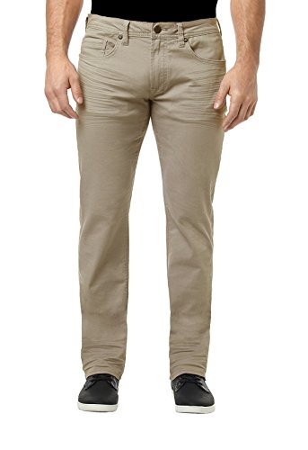 Buffalo David Bitton mens Straight Six-x Black Jeans, Authentic Tan, 29W x 32L US