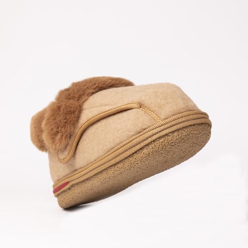 Women's Cozy Adjustable Slippers Wide Fit, Plush Faux Fur Lining, Non-Slip Sole, Comfortable House Shoes for Arthritis, Swollen Feet & Diabetes Relief3