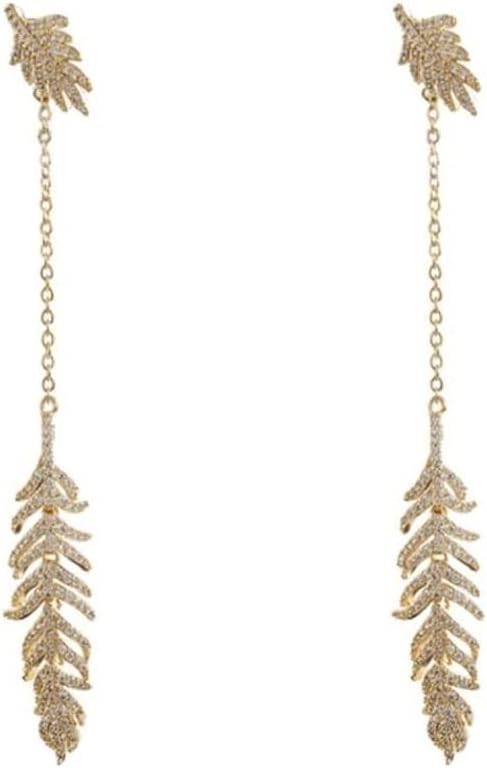Earrings Leaf Tassel Earrings Vintage Earring Chain Earring Minimalist Girls Gold Stud Earrings