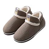 Briskorry Hausschuhe Herren Geschlossen Gefüttert Filzpantoffeln Winter Memory Foam Pantoffeln Freizeitschuh Winter Warm Plüsch House Winterschuhe Hausschuhe Weiche Bequeme Home Slippers