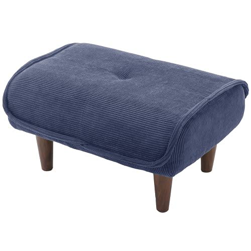 セルタン 日本製 オットマン スツール 脚置き 和楽の極 1人掛け ポケットコイル バイスブルー 高反発 A281p-685NVY