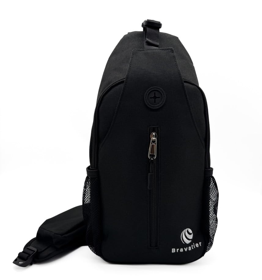 Raven Crossbody Sling Bag for Men and Women, Durable Crossbody Shoulder Sling Backpack, Gym, Travel, Hiking, and Cycling