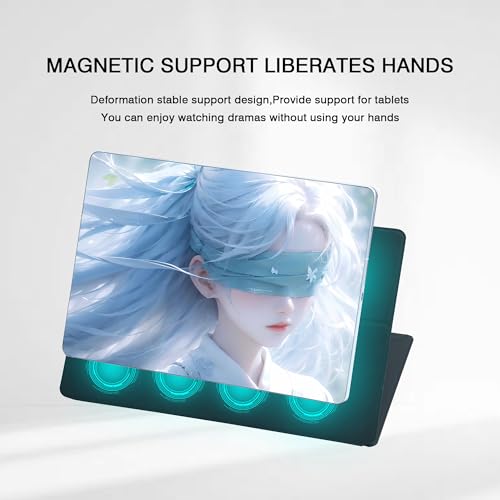 Image of Magnetic Case for Samsung Galaxy Tab S10 Plus 2024 /S9 FE+ /S9 Plus 12.4 Inch 2023 - Model SM-X820 /X826B /X610 /X616B /X810 /X816B Tablet with S-Pen Holder, Auto Wake /Sleep Smart Tablet Cover, Grey