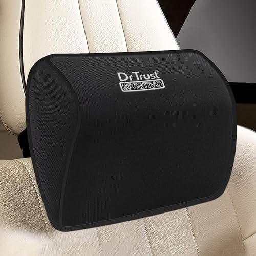 Image of Dr Trust USA Orthopedic Neck Rest Car Seat Cushion Memory Foam Pillow Automobile Seat Headrest Small Sciatica Back Support -353 (Pack of 1)