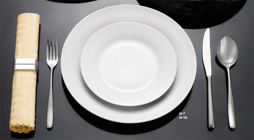 CAC China H-16 Porcelain Round Plate, 10-1/2-Inch, Super White, Box of 12
