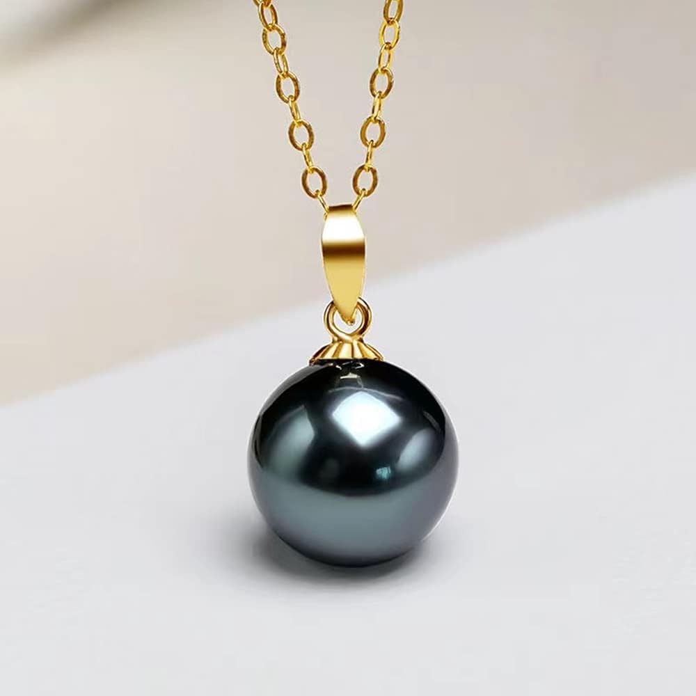 authentic Tahiti Nanhai aquaculture Peacock Green Black Pearl AAA, 8-8.5mm, 11.5-12mm, 16mm Black pearl Sydney women's Pendant Necklace - Image 4