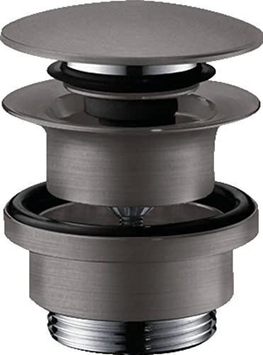 hansgrohe Push-Open Drain Fitting for Washbasin and Bidet Mixer Tap Brushed Black Chrome