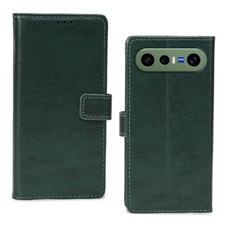 Image of amazon basics Vivo X300FE 5G Flip Cover | Card Pockets Wallet & Stand | Flip Cover for Vivo X300FE 5G (Green)