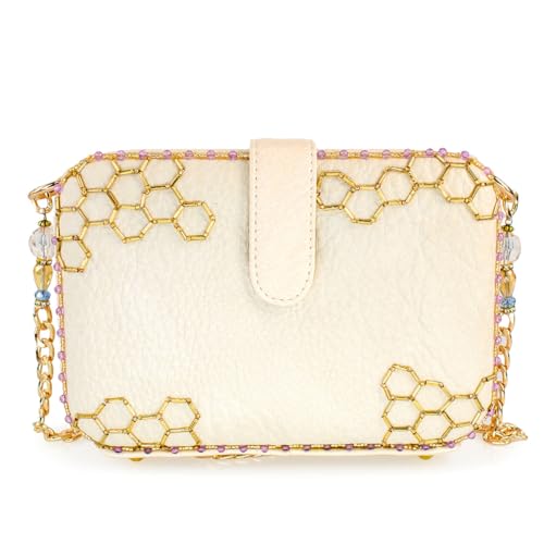 Mary Frances Garden Buzz Beaded Handbag Bee & Floral Crossbody Bag, Multicolor2