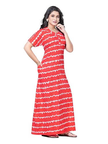 Image of PNAEONG Women's Cotton Long Maxi Night Gown Nighty Dress Stylish Super Soft Comfortable