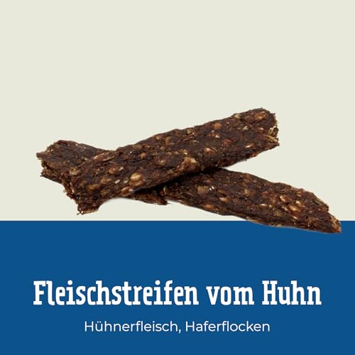 Frostfutter Perleberg Snack-Box Fleischstreifen | 2 kg Kauartikel für Hunde | Getrocknete Fleischstreifen vom Rind & Huhn | 100% natürlich & fettarm | Perfekter Kausnack für große & kleine Hunde