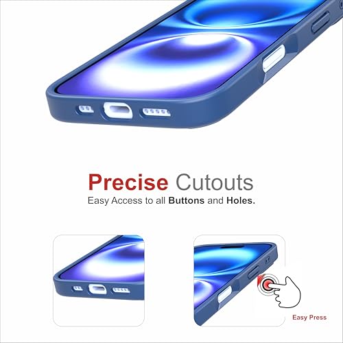 Image of for iPhone Case 16 Plus, [Anti-Yellowing Technology] [Military Grade Drop Protection] Shockproof Slim Hybrid Phone Case for iPhone 16 Plus - Indigo Blue