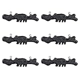 BestGiftEver 6-pc. Black Bear Drawer Pulls - Rustic Cast Iron Cabinet Hardware for Lodge, Cabin Decor - Wildlife-Themed Drawer Handles for Rustic Decor -Ideal for Hunters & Nature Lovers