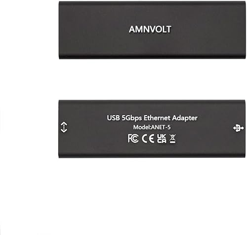 AMNVOLT USB C to Ethernet Adapter 5G, Realtek RTL8157 Wired LAN Network Connection, Type C/A to RJ45 Network Converter, 2.5G, 1G, 100Mbps, Ethernet Adapter for Laptop, MacBook