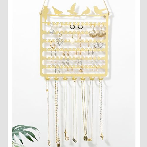 Dzrige Gold Bird Wall Mounted Earring Holder Jewelry Organizer Stand - image 4
