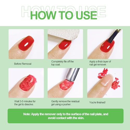 Removedor Esmalte Semipermanente,2x Quitaesmalte De Gel 15ml,Elimina Esmalte Semipermanente En 3-5 Minutos,Sin Remojo,RáPido Y FáCil,Seguro Y Efectivo,Para UñAs De Gel - imagen 6