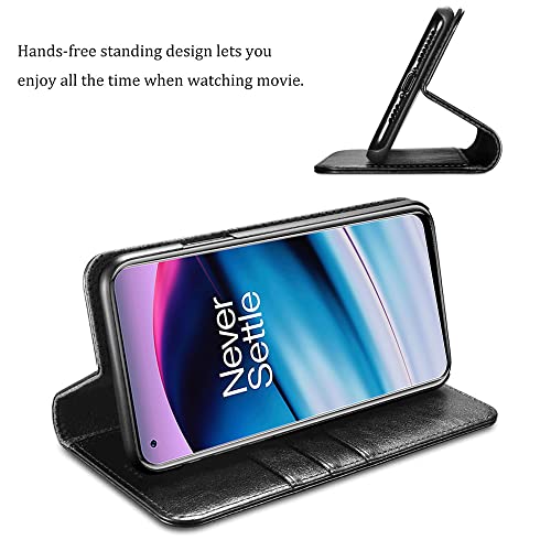 For Oneplus Nord N20 5G Case, For Oneplus Nord N20 5G 5G Wallet Case, With Screen Protector,Pu Leather Wrist Strap Card Slots Shockproof Protective Flip Cover Phone Case For Oneplus Nord N20 5G, Black #TOP2