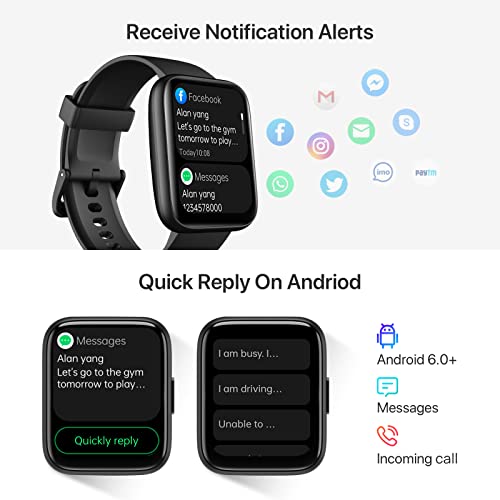 Smart Watch For Men Women - Answer/Make Calls/Quick Text Reply, 1.83" Screen For Android Phones Iphone Samsung Compatible Ip68 Waterproof Smartwatch Fitness Tracker Heart Rate Blood Oxygen Monitor #TOP2