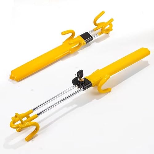 Twin Bar Car Steering Wheel Lock, Universal Heavy Duty Anti-Theft Security Device, High Visibility, Adjustable Length Steering Wheel Lock Suitable for Cars, Vans, Caravans (2 Keys Included) - Image 8