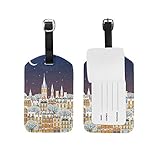 Grand cadeau: ces étiquettes de bagages de voyage sont magnifiquement conçues et visibles de loin. L'ensemble de plaques de bagages est une idée cadeau parfaite.les vacances en famille,les anniversaires,la Saint - Valentin,les anniversaires,les lunes de miel,les cadeaux de mariée,les fiançailles,les nouveaux mariés et les mariages,la fête des mères ou la fête des pères ou même Noël pour ceux qui aiment voyager autour du monde