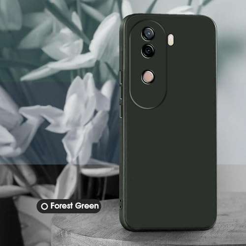 Image of Back Cover for Vivo V40e 5G / iQOO Z9s 5G | Full Camera Protection | Premium Liquid Silicon Case | Flexible Bumper Case for Vivo V40e 5G / iQOO Z9s 5G (Military Green)
