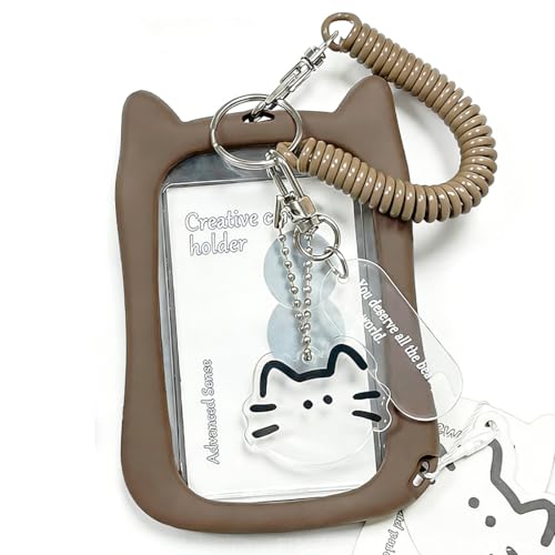 Kpop Porte-Carte Photo Porte-Badge Porte-Badge Porte-Badge Porte-Badge Pour Album Idole Photo Bus D'Étudiant Porte-Clés Étui De Protection Pour Photo Brun
