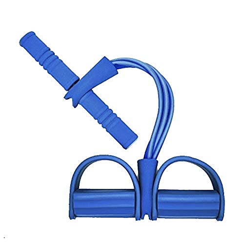 Abdominal Waist Leg Slimming Trainer , Upgrade 4-Tube Fitness Sit-up Exercise Equipment with Elastic Pull Rope for Arm Legs Stretching Workout Bodybuilding Abdominal Training (Random Color)