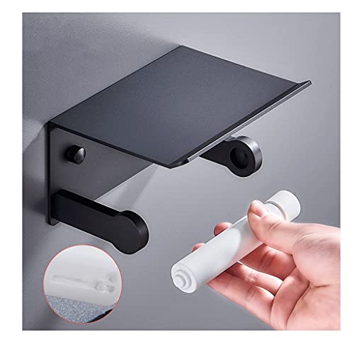 Espacio en rack de aluminio mate negro con estante superior para accesorios 5