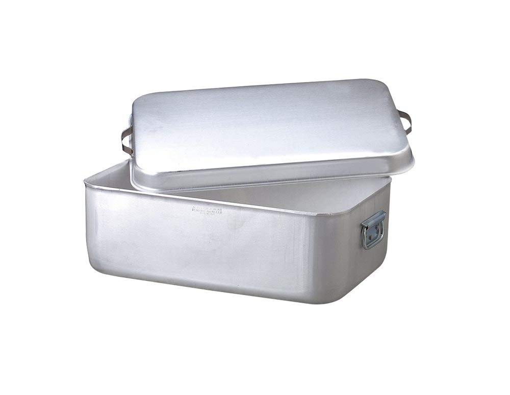 Pentole Agnelli alma177b60 Linia aluminiowa brytfanna 3 mm z pokrywką, 2 uchwyty, 60 cm