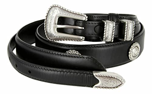 Image of Belts.com Western Buckle Belt Oil Tanned Genuine Leather Ranger Belt 1-3 /8 inch(35mm) Taper to 3 /4 inch(19mm) Wide-Multiple choices